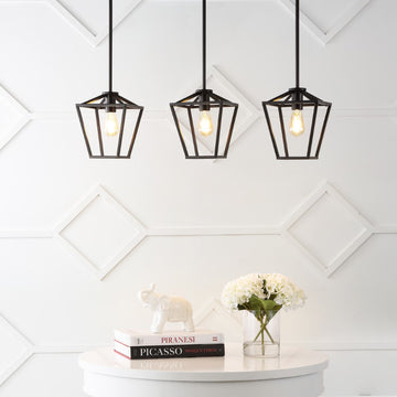 Grace Industrial Farmhouse LED Pendant - JONATHAN Y